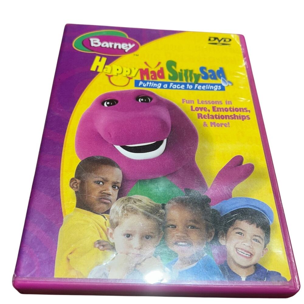 Barney 2003 DVD Happy Mad Silly Sad Putting a face to feelings